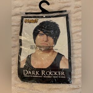 Spirit Halloween Black Dark Rocker Wig